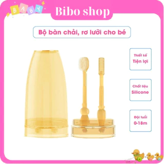 Bộ Rơ Lưỡi Silicon Bàn Chải Đánh Răng Silicon Chống Tưa