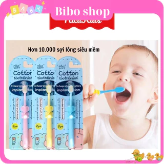 Bàn chải đánh răng sợi cotton siêu mềm cho bé