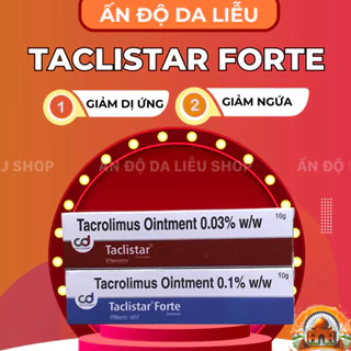 Taclistar Forte (10g) 0.1% - 0.03% Tacrolimus, kem/gel bôi hết eczema, viêm da dị ứng II India Skincare