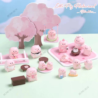 LITTLE PIG RESTAURANT - Sưu tầm đồ chơi BLIND BOX hộp mù giải trí mô hình hoạt hình tượng heo con đáng yêu