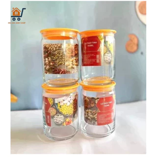 Combo 2 Hũ Thuỷ Tinh, Lọ Thuỷ Tinh DLX 760ml Xuất Xứ Indonesia - Hũ Tròn Đựng Gia Vị, Đựng Thực Phẩm, Decor