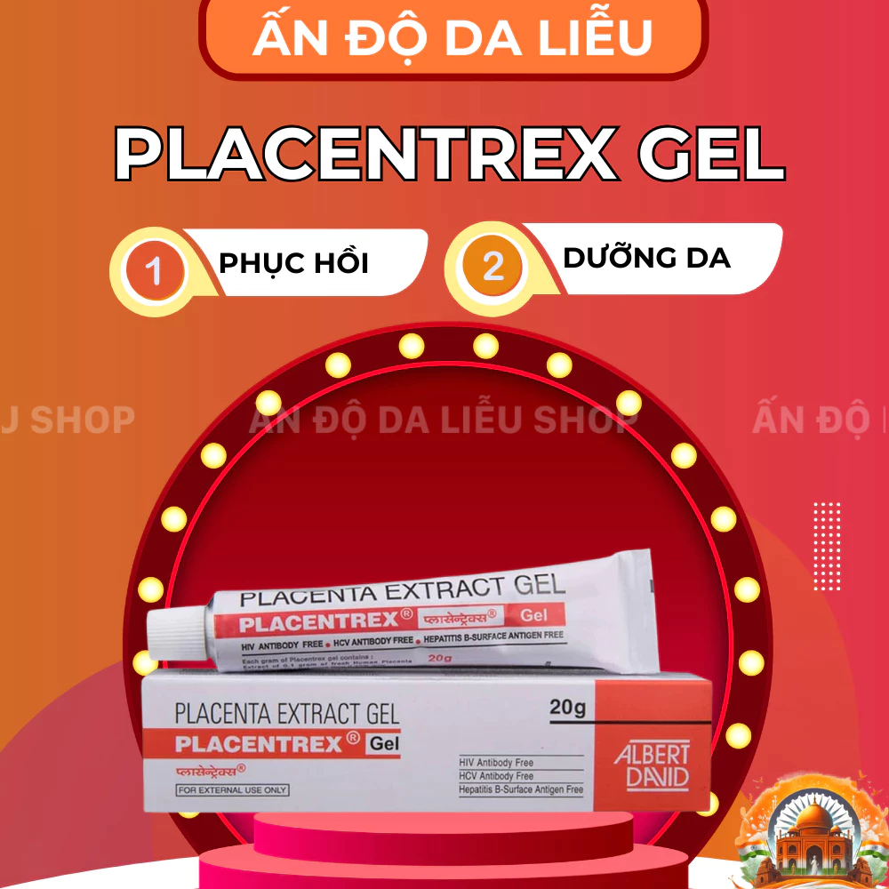 Placentrex Gel - Tế Bào Gốc Cho Da Tổn Thương, Lăn Kim, Nặn Mụn (20g) II India Skincare