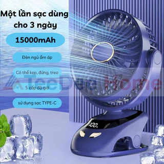 Quạt tích điện có đèn ngủ mẫu mới nhất 2024, quạt tích điện mini 5 cấp độ gió, quạt sạc điện để bàn văn phòng đa năng