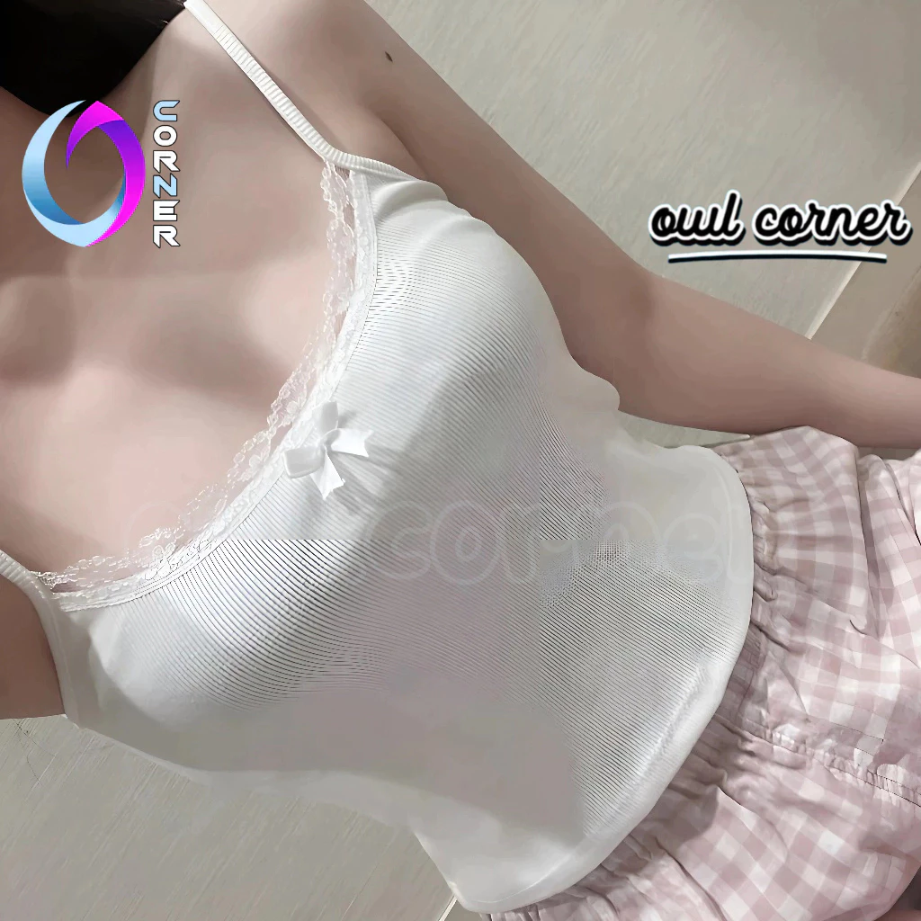 Áo Croptop HAI DÂY REN NƠ Thun Gân Kiểu Sexy Nữ, Áo Thun Nữ Phối Ren Ôm Body Sexy Đẹp Thời Trang OWL CORNER