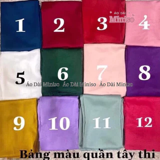 Đủ màu quần áo dài lụa Tây thi MINISO