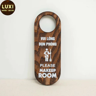 HANOI Thẻ treo '' VUI LÒNG DỌN PHÒNG'' chữ in UV - Freeship extra - ảnh thật - mẫu mới Luxi Decor