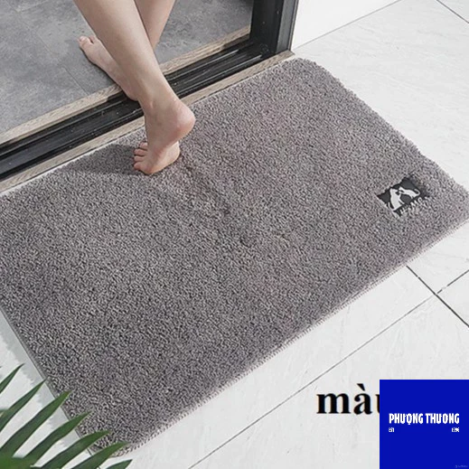 [Xả Kho] Sỉ Combo Thảm chùi chân mềm mại, chống trơn trượt, Thảm logo 2 bàn chân - Hàng VNNK