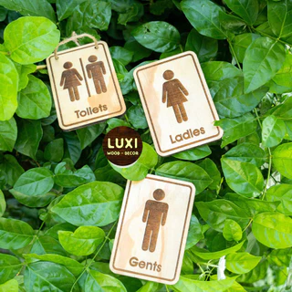 HANOI Bảng hiệu treo '' TOILETS'' ''LADIES'' ''GENTS'' giá rẻ [FREESHIP EXTRA] LUXI DECOR