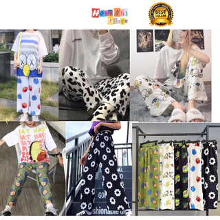 Quần Hoạt Hình Dài Ống Rộng Cartoon Pant Oversize Ulzzang Unisex - MM