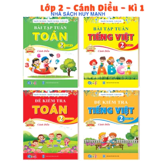 Sách - Combo Bài Tập Tuần Và Đề Kiểm Tra Toán Và Tiếng Việt Lớp 2 - Cánh Diều - Học Kì 1 HM BOOK