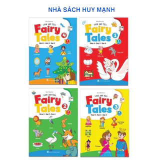 Sách - Bộ 4 Cuốn Truyện Tranh Tư Duy Hình Ảnh Tiếng Anh - Look And Tell Fairy Tales HM BOOK