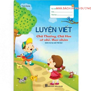 Sách - Vở viết chữ thường, chữ hoa, cỡ nhỏ, theo nhóm HM BOOK