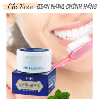 Bột Trắng Răng HIH Khử Răng Ố Vàng, Hết Mảng Bám Làm Sạch Răng, Trắng Sáng, Thơm Miệng 50g