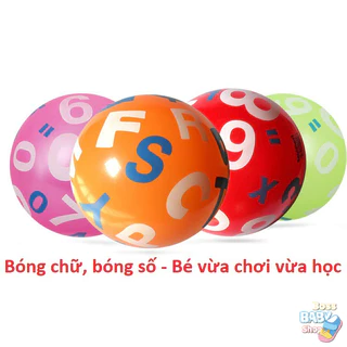 Bóng Hơi Hình Số Và Chữ Cái Cho Bé Vừa Chơi Vừa Học