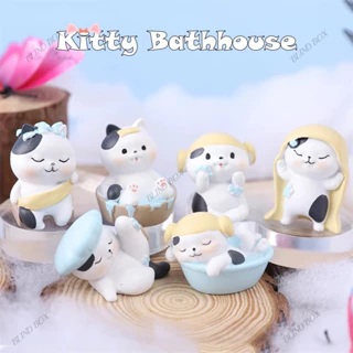 KITTY BATHHOUSE - Quà tặng đồ chơi Blind Box hộp mù ngẫu nhiên mô hình mèo con phụ kiện trang trí mini cute