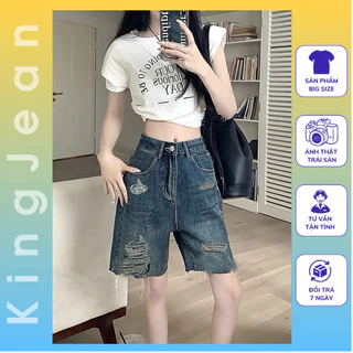 Quần Short Ngố Jean Nữ Bigsize đến 85kg MS0100 Thời Trang KingJean