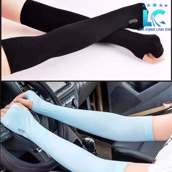 Găng tay chống nắng thun lạnh xỏ ngón, Chống tia UV thoáng khí chất lượng cao