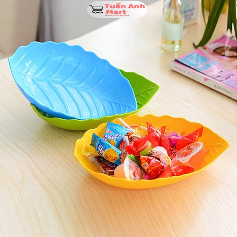 Đĩa nhựa Việt Nhật hình chiếc lá 18cm