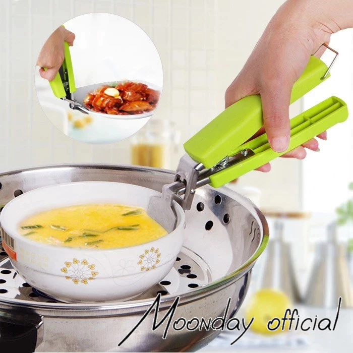 Kẹp gắp thực phẩm, đồ ăn nóng bằng inox, kìm kẹp bát đĩa chống nóng lạnh tiện lợi P0673