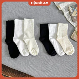 [CAO + LỬNG] Tất vớ trơn mịn không gân nam nữ nhiều độ cao [Tiệm Cô Lam]