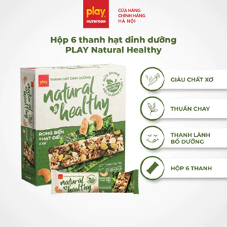 Hộp 6 thanh hạt dinh dưỡng PLAY Natural & Healthy - Bánh ngũ cốc ăn sáng siêu dinh dưỡng