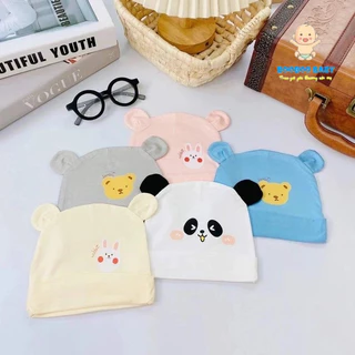 (được chọn mẫu) Mũ Sơ Sinh Cotton Thun Lạnh Thoáng Mát Mềm Mại Cho Bé MS166