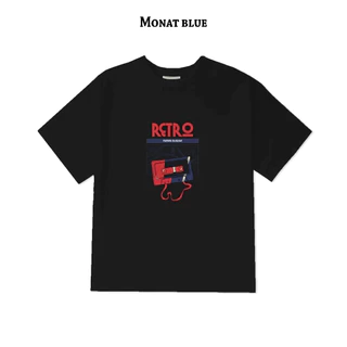 MONAT BLUE Tee Retro Cassette - Áo thun unisex form rộng