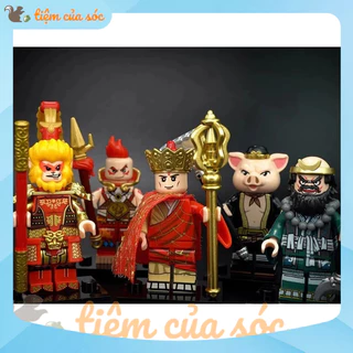 Mô hình tôn ngộ không đồ chơi lego minifigures nhân vật tây du kí đường tăng trư bát giới sa tăng