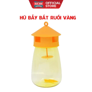 Lồng bẫy ruồi vàng 1L gose hũ bắt côn trùng kèm thuốc siêu hiệu quả