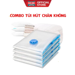 Combo túi hút chân không đựng quần áo chăn gối đủ size tiết kiệm không gian, giảm ẩm mốc tiện lợi