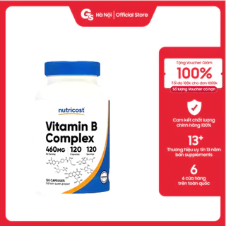 Viên uống Nutricost Vitamin B Complex (460MG) nhập khẩu Mỹ - Gymstore - Bổ sung sức khỏe toàn diện