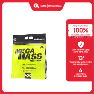 Sữa tăng cân VitaXtrong Mega Mass Pro 1350, 6Lbs (2.7 Kg) nhập khẩu Mỹ - Gymstore