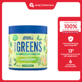 Bột Applied Critical Greens, (50 Servings) nhập khẩu Anh - Gymstore bổ sung chất xơ cho sức khỏe toàn diện