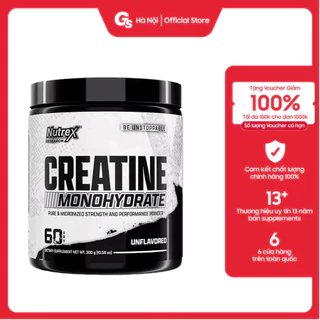 Bột tăng sức mạnh Nutrex Creatine Monohydrate, 300g (60 Servings) nhập khẩu Mỹ - Gymstore