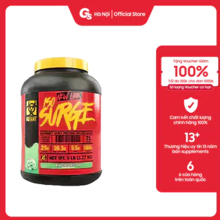 Sữa tăng cơ Whey Protein Mutant ISO Surge 5 Lbs (76 Servings) nhập khẩu Canada - Gymstore phục hồi và phát triển cơ bắp