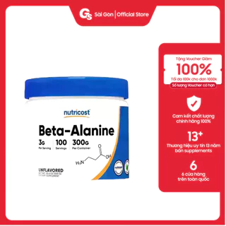 Bột tăng sức mạnh, sức bền Nutricost Beta Alanine Powder nhập khẩu Mỹ - Gymstore