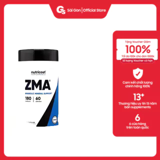 Viên uống Nutricost ZMA Anabolic Mineral Support - 490mg, (180 viên) nhập khẩu Mỹ - Gymstore