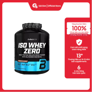 Sữa tăng cơ Whey Protein Isolate, Biotech USA ISO Zero, 5 Lbs (90 Servings) tăng cơ, giảm mỡ