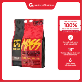 Sữa tăng cân nạc Mutant Mass, 15 Lbs (6.8 kg) bổ sung protein, tăng hiệu suất luyện tập