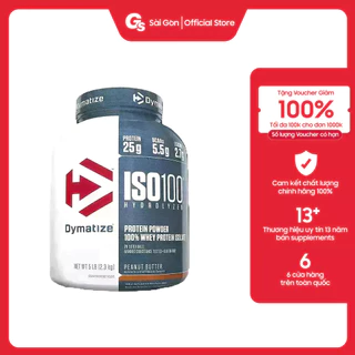 Sữa tăng cơ Dymatize ISO 100, Whey Protein 5 Lbs (76 Servings) nhập khẩu Mỹ phân phối Gymstore