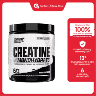 Bột tăng sức mạnh cơ bắp Nutrex Creatine Monohydrate, 300g (60 Servings) nhập khẩu Mỹ - Gymstore