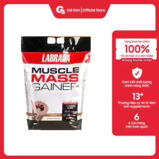 Sữa tăng cân nhanh vượt trội Labrada Muscle Mass Gainer 12Lbs (5443g)