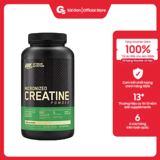 Bột tăng sức mạnh ON Micronized Creatine Powder, Unflavored nhập khẩu Mỹ - Gymstore