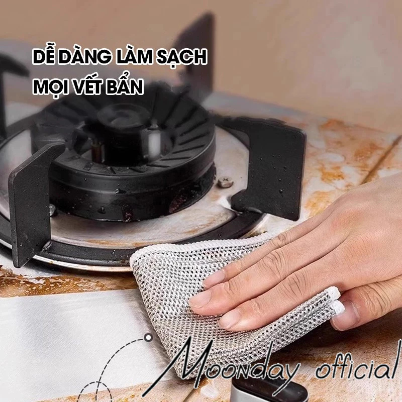 (Combo 2) Khăn lau chén rĩa, Khăn lau dây thép đa năng