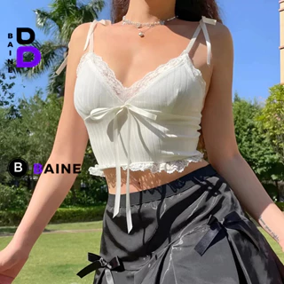 Áo HAI DÂY BRA NƠ NGỰC Chất Vải Thun Cotton Kiểu Sexy Nữ, Áo Thun Ôm Body Đẹp Tôn Dáng Thời Trang BAINE