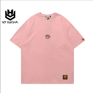 Áo Thun Thêu HY Korea 131 Cotton 65% Phom Rộng Unisex Nam Nữ Oversize Localbrand