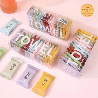 Khăn mặt khô Towel an toàn cho da, giấy lau mặt dùng một lần, khăn nén du lịch 24x30cm 88472 SLGD