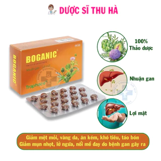 Viên uống Boganic hỗ trợ mát gan & giải độc gan Traphaco viên bao đường