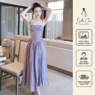 Đầm Loang Dây Vai Cúp Ngực Dáng Dài Đi Chơi Đi Biển Siêu Sang Siêu Quyến Rũ Belle Chic BL1324