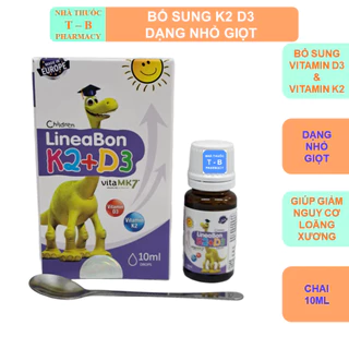 Dung dịch bổ sung vitamin D3 K2 Lineabon dạng nhỏ giọt - Chai 10ml